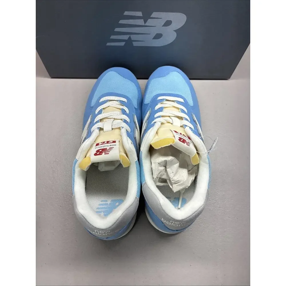 New Balance 574 GC574RCA Youth Size 4.5 Wide Blue Suede White Sneakers Shoes